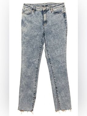 Reitmans | Light Acid Wash Cropped Skinny Distressed Stretch Denim Jeans
